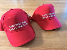 2 Baseball Caps Schweiz rot Switzerland 