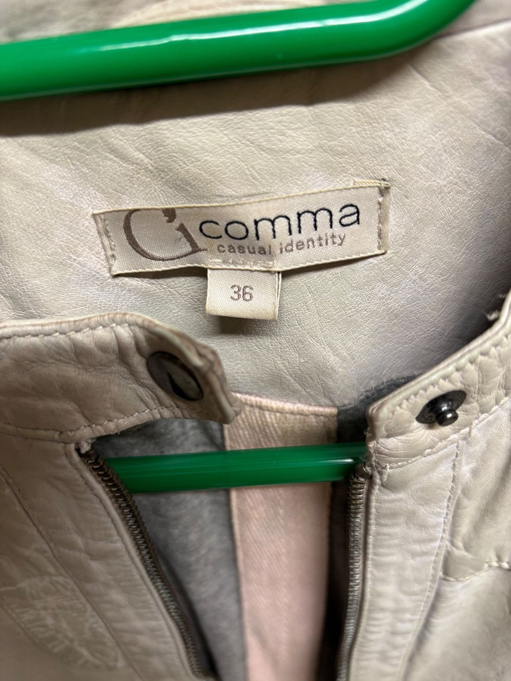 Comma Giacche: Comma Leder Jacke Gr. 36 beige – Usato da Rothrist venduto da white-flower 1