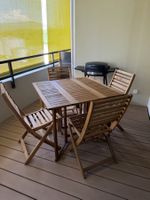 Livique Gartenset Holz – Klapptisch + 4 Klappstühle