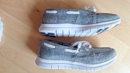 Damenschuhe grau,neu,Grösse 36 Leinen Vendo
