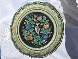 Vintage Wandteller Keramik Teller HÄNNI, Steffisburg, 30 cm