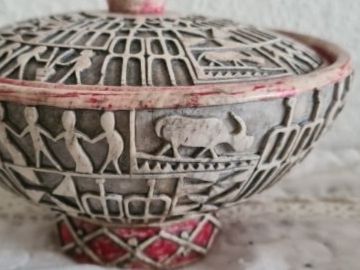 Tutte le decorazioni: Specksteinschale ägyptischer Stil Räucherschale – Usato da Winterthur venduto da bibummi 8