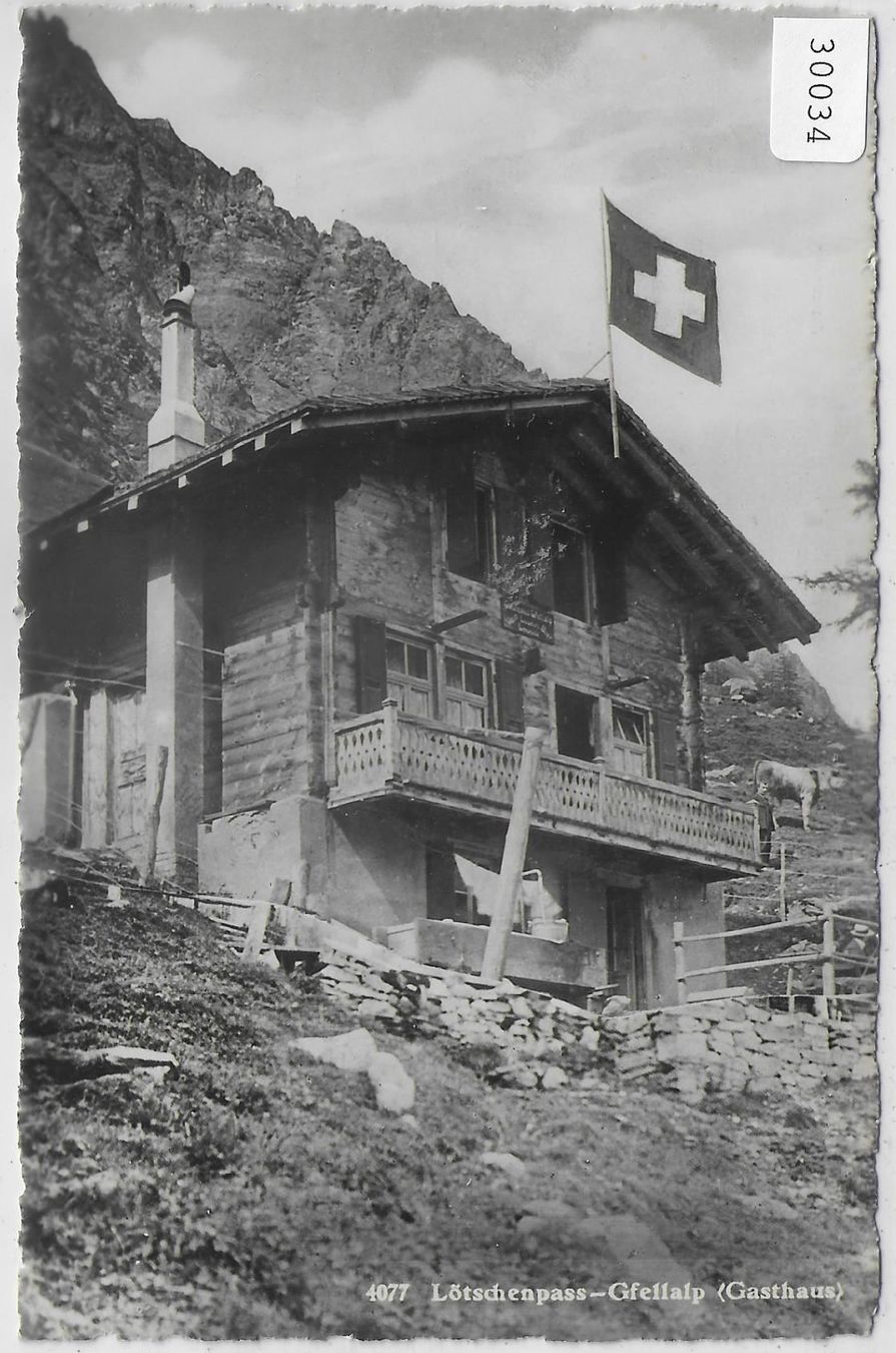 Cartoline postali: Lötschenpass-Gfellalp (Gasthaus) – Usato da Ettingen venduto da Kartenplanet