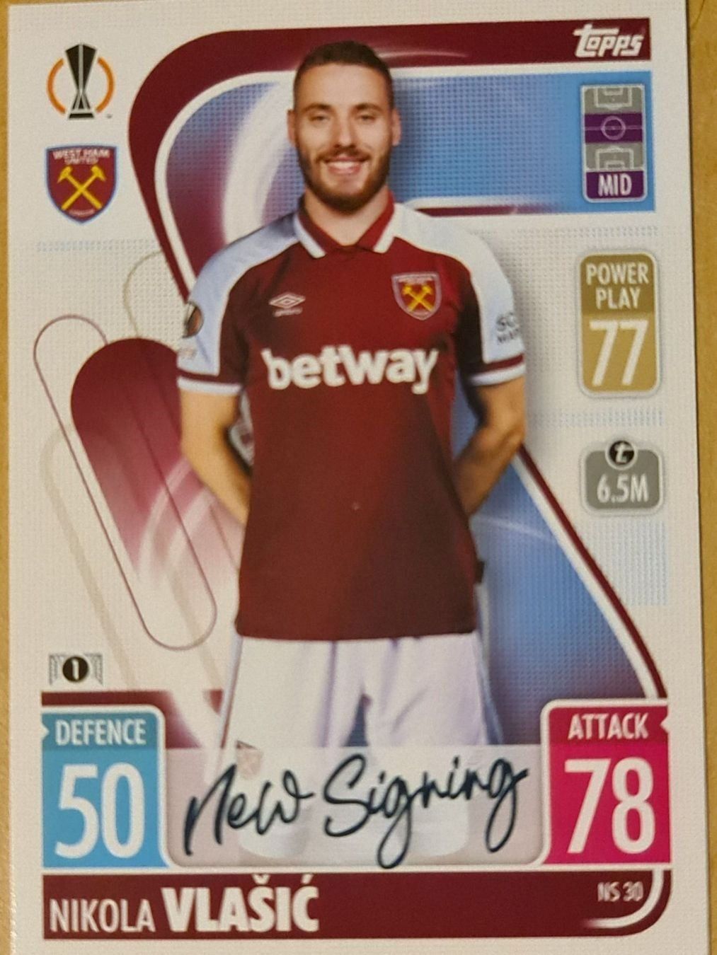 Topps Sammelbilder & Trading cards: Topps Match Attax NS 30 – Gebraucht aus Dintikon von Prime-shop
