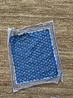 Foulard blau gemustert