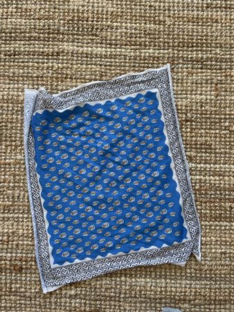 Foulard blau gemustert