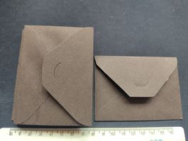 10 Briefumschläge Grösse 7x9cm, Couvert braun klein