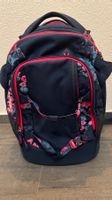 Satch Rucksack dunkelblau/pink Blumenmuster guter Zu...
