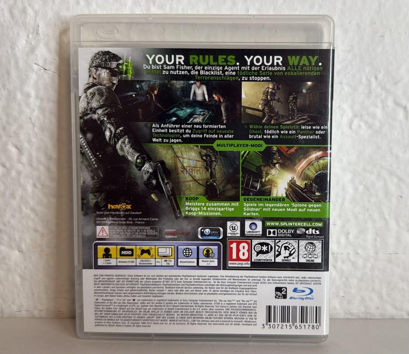 Spiele: Spiel Tom Clancy's Splinter Cell Blacklist PS3  – Gebraucht aus Ehrendingen von lax21 1
