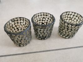3x Dekoglas / Kerzenglas