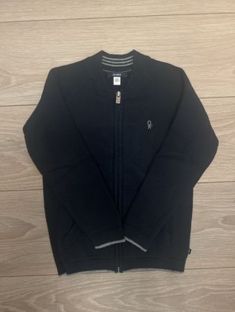 Gilet zippé Okaidi bleu marine taille 128 bon état