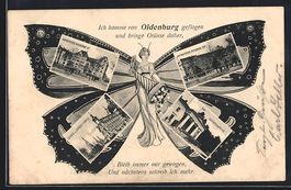 Schmetterlings-AK Oldenburg / Oldenburg,
