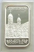 schöner 1 Silber-Unzen-Barren (31,1 Gramm)  EINSIEDELN