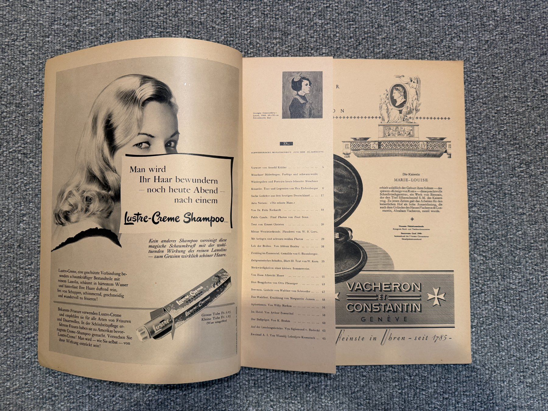 Zeitschriften & Magazine: DU Schweizerische Monatsschrift Nr. 6 Juni 1950 – Gebraucht aus Lengnau BE von riodac 1