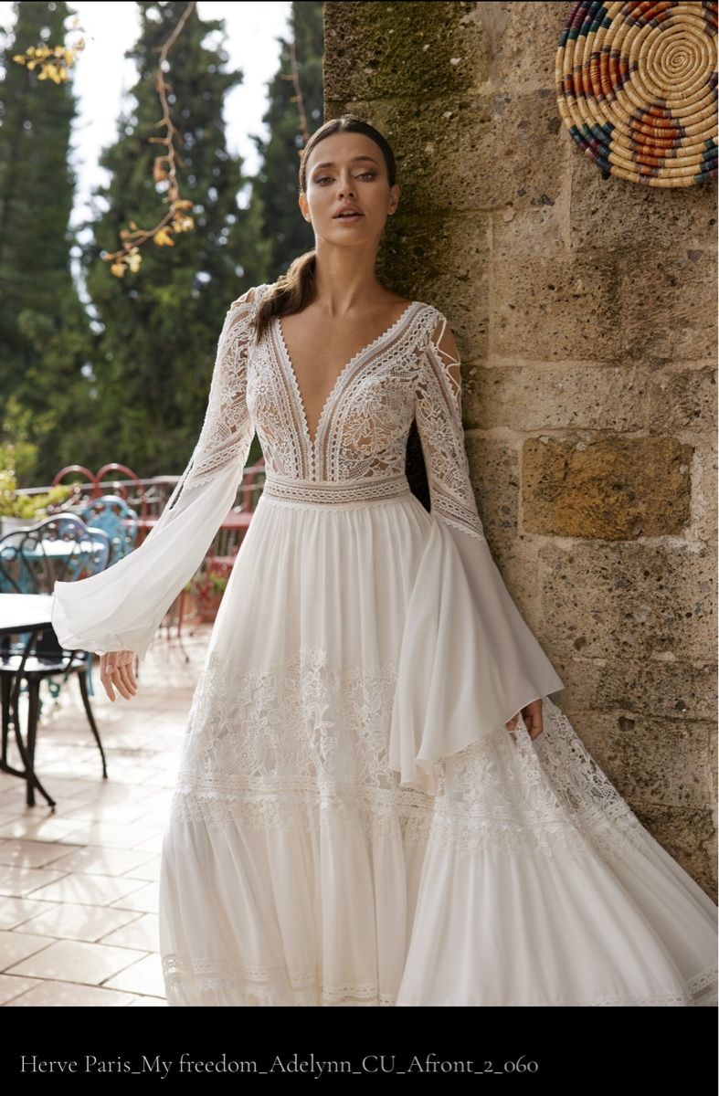 Kleider: Brautkleid Boho Spitze Gr. 36 Hervé Paris – Neu (gemäss Beschreibung) aus Zürich von nisone 1