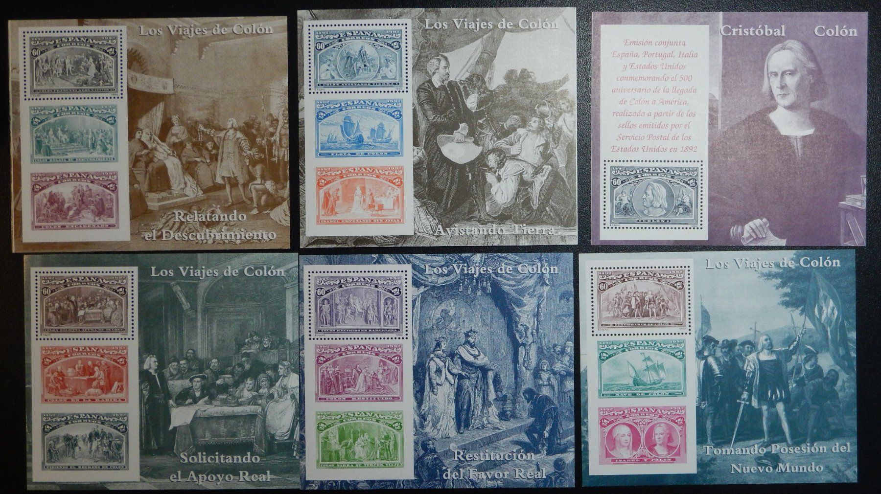 Tutti i francobolli: Spanien Kat. Block 45-50 ** 1992 – Usato da Zürich venduto da Muehlekauf