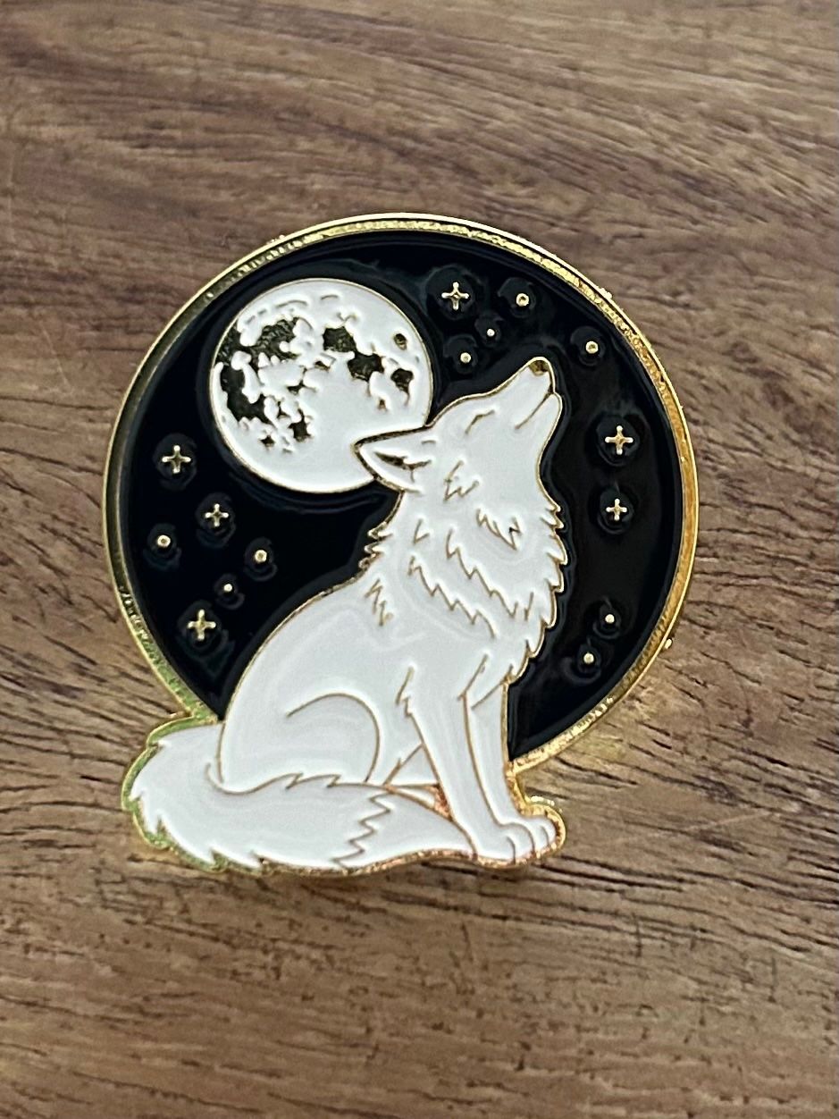 Placchette & Badge: Pin Wolf Vollmond – Nuovo e nell'imballaggio originale da Geneve venduto da vane267