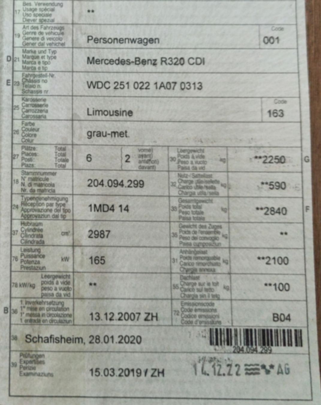 Mercedes-Benz Automobili: Mercedes Benz R 320cdi – Usato da Beinwil am See venduto da Marcopolo1291 8