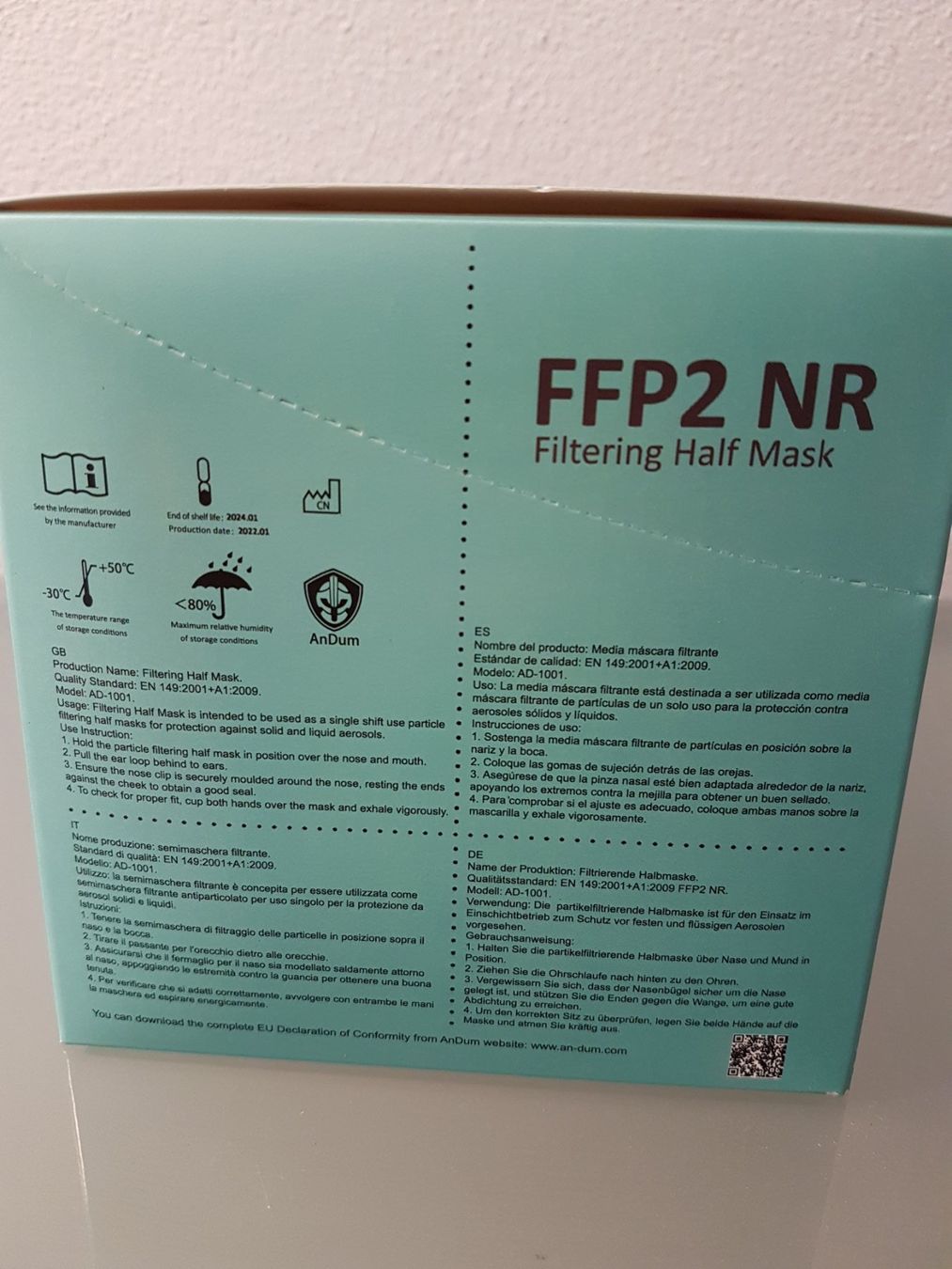Gesichts- und Gehörschutz: Mascherine FFP2 NERO - scatola 50 pezzi – Neu und originalverpackt aus Massagno von Massimo037 3