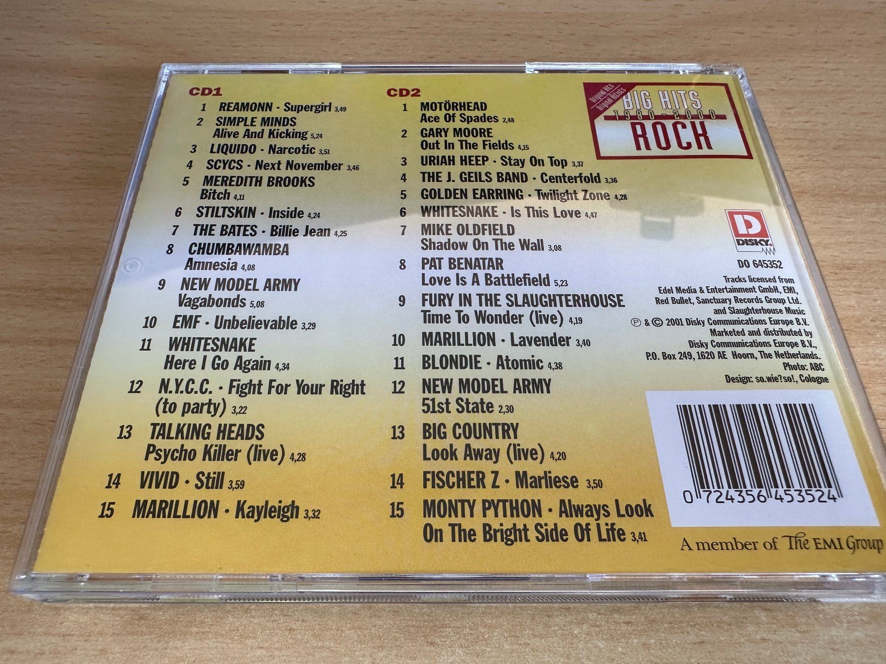 CD: Various – Big Hits 1980-2000 Rock - 2 CD – Usato da Rikon im Tösstal venduto da Alpenmutz 1