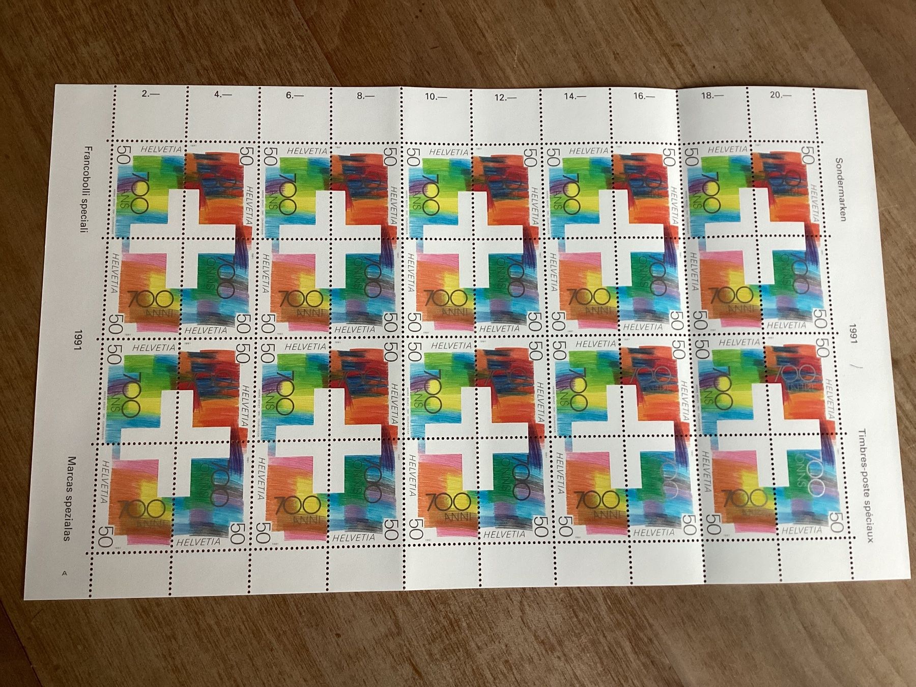 Tutti i francobolli: 1991 Briefmarken postfrisch 700 Jahre Eidgenossenschaft – Nuovo (secondo la descrizione) da Seftigen venduto da Muggelwomb 1