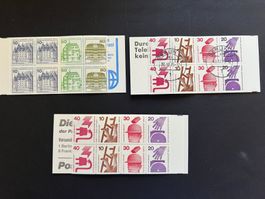 Deutschland  1986 3 Markenheftchen   FDC + ** (4296)