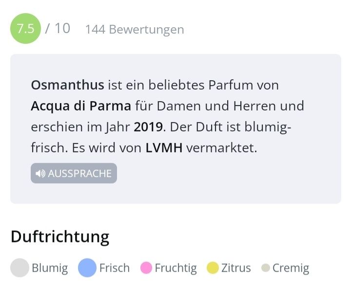 Acqua di parma Profumi & Eau de Toilette: OSMANTHUS ACQUA DI PARMA FLAKON – Usato da St. Gallen venduto da CaliSunshine 3