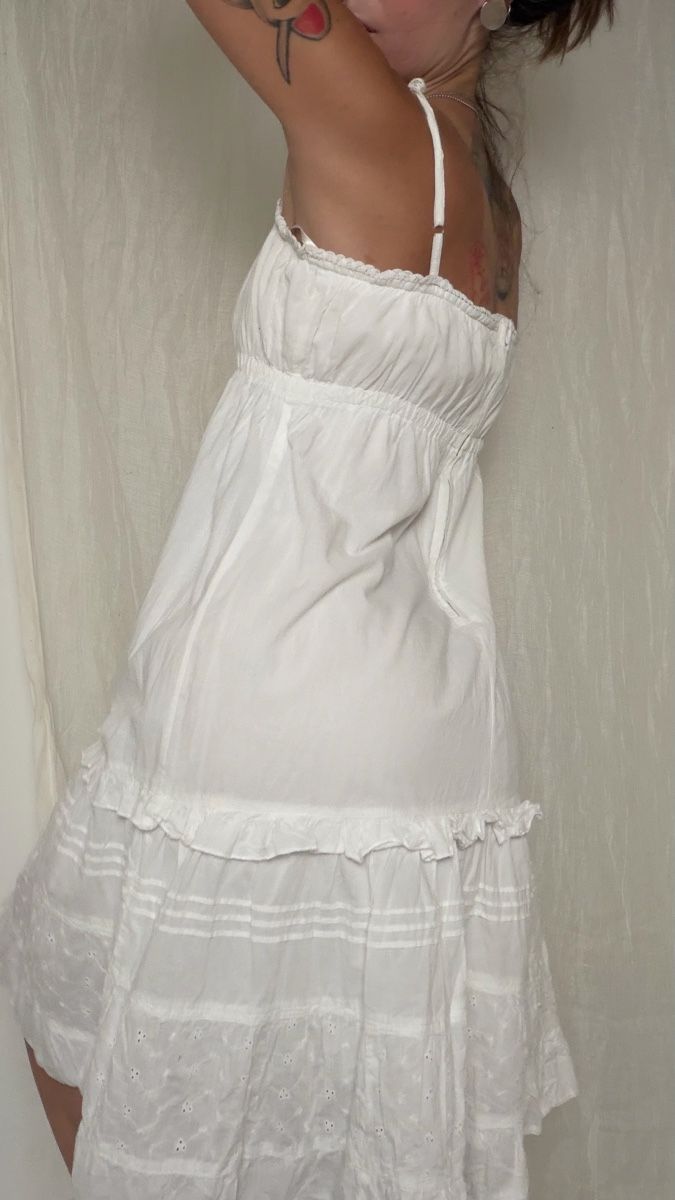 Kleider: White cotton cottage dress – Gebraucht aus Knonau von Grapesvintage 5