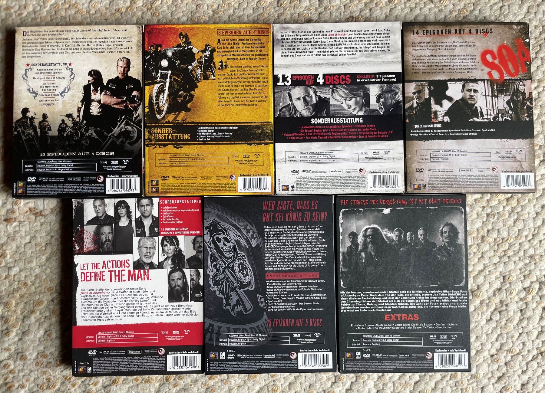 Tutti i DVDs: Sons of Anarchy-Staffeln 1-7 – Usato da Scuol venduto da painkiller01 1