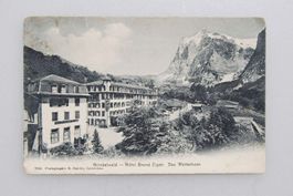 AK Grindelwald - Hotel Grand Eiger. Das Wetterhorn