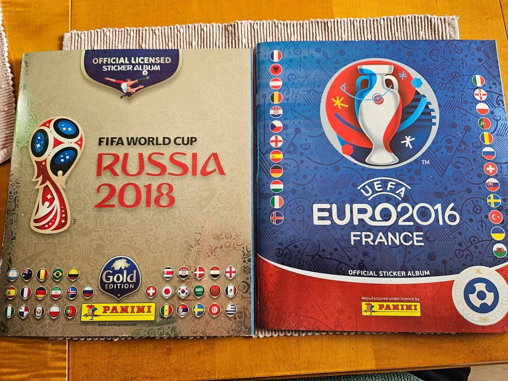 Panini Album EM 2016 und WM 2018 unvollständig (Gebraucht) in Riedholz ...