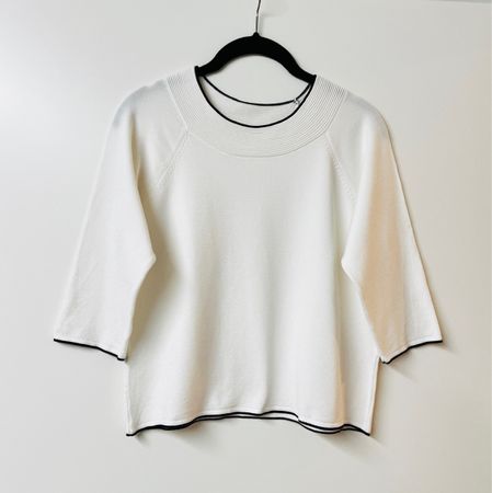 COMMA Pullover mit 3|4-Arm in offwhite G.34