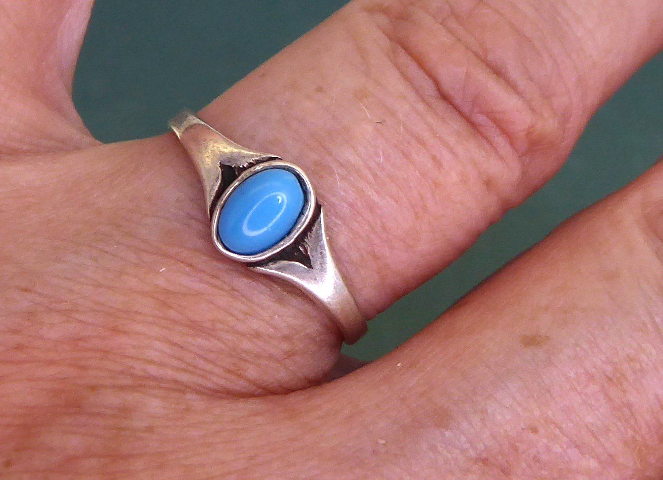 Bagues: Ring 925 Silber mit synthetischem Stein – D'occasion à Muri AG par silvermouse007