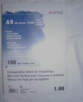 Einlageblätte-Block für Ringbücher A5