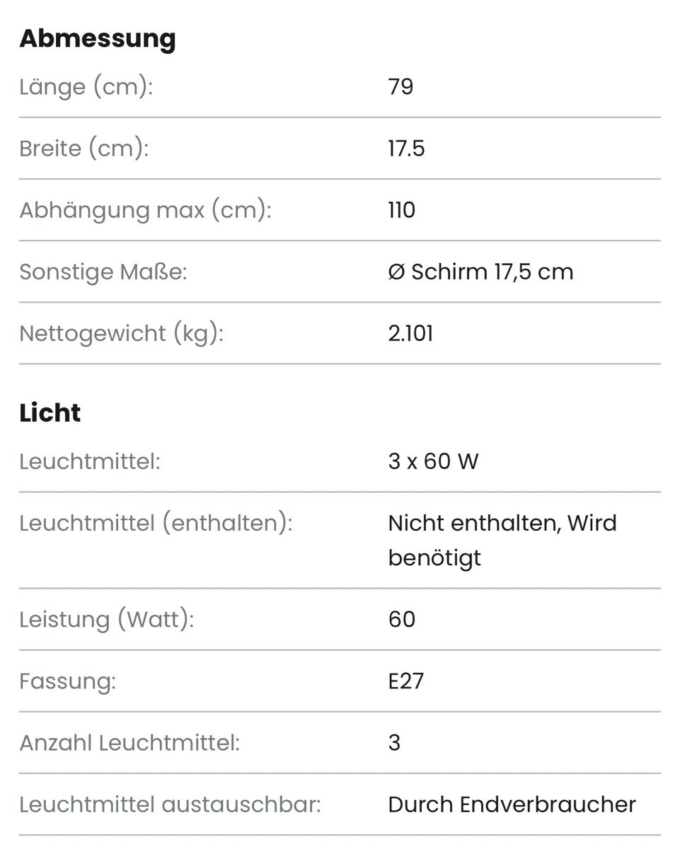 Lampadari & plafoniere: Neuwertige Hängelampe – Nuovo (secondo la descrizione) da Wettingen venduto da Gtavi 5