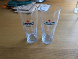 2 Heinekengläser 0,25l in neuwertigem Zustand