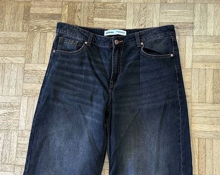 Schwarze Jeans gerades weites Bein Gr.38 