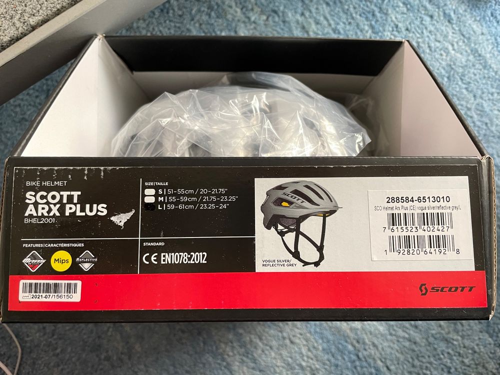 SCOTT ARX PLUS Velohelm Helm 59-61cm NEU TOP SAFETY Velo (Neu und ...