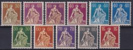 Helvetia mit Schwert, Teilserie ungebraucht *, Kat: 174.-