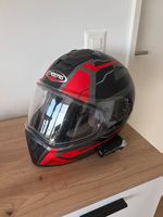 Motorrad Helm Caberg S rot inkl. Cardo Headset Lautsprecher