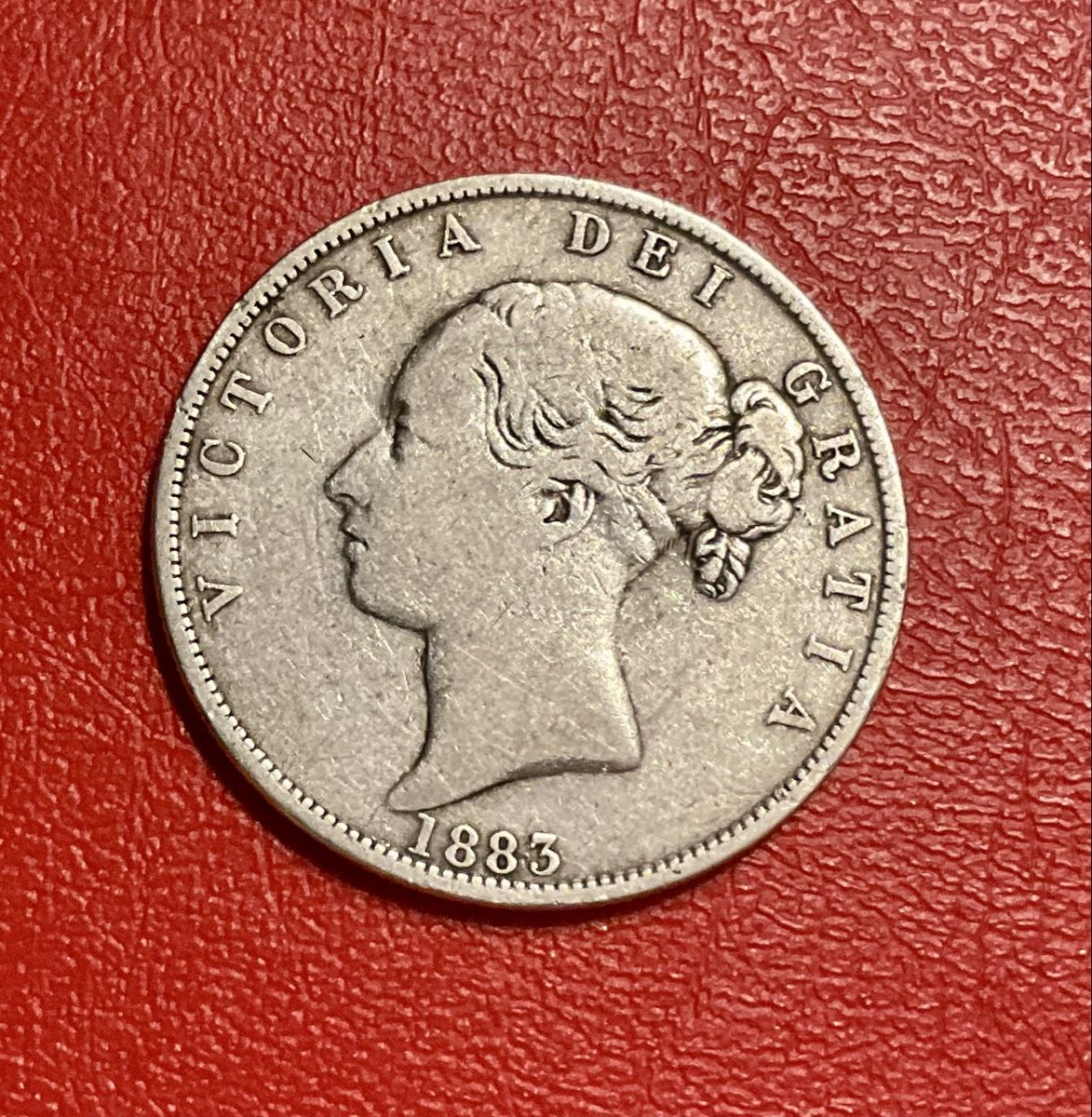 Alle Münzen: Half Crown, 1883, Silber 925 – Gebraucht aus schlieren von Retton 1