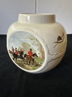 Vase Jagdszene John F. Herring Burgess & Leigh 12,5cm Kerami