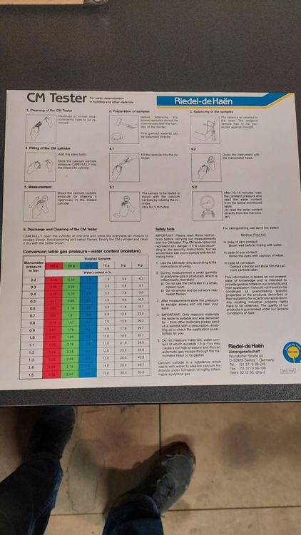CM Gerät Tester Feuchtigkeitsmessgerät -Riedel de Haen-632 6