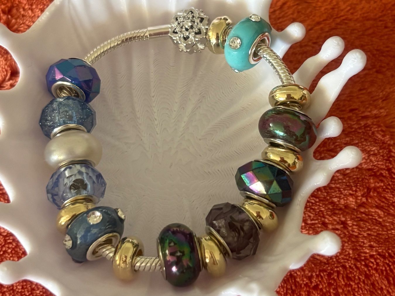 Bracciali & Braccialetti: Luxus Elegante 19 cm Armband/Beads Farbe :Silber/Multicolore – Nuovo (secondo la descrizione) da Biel-Bienne venduto da Roserosse13 4