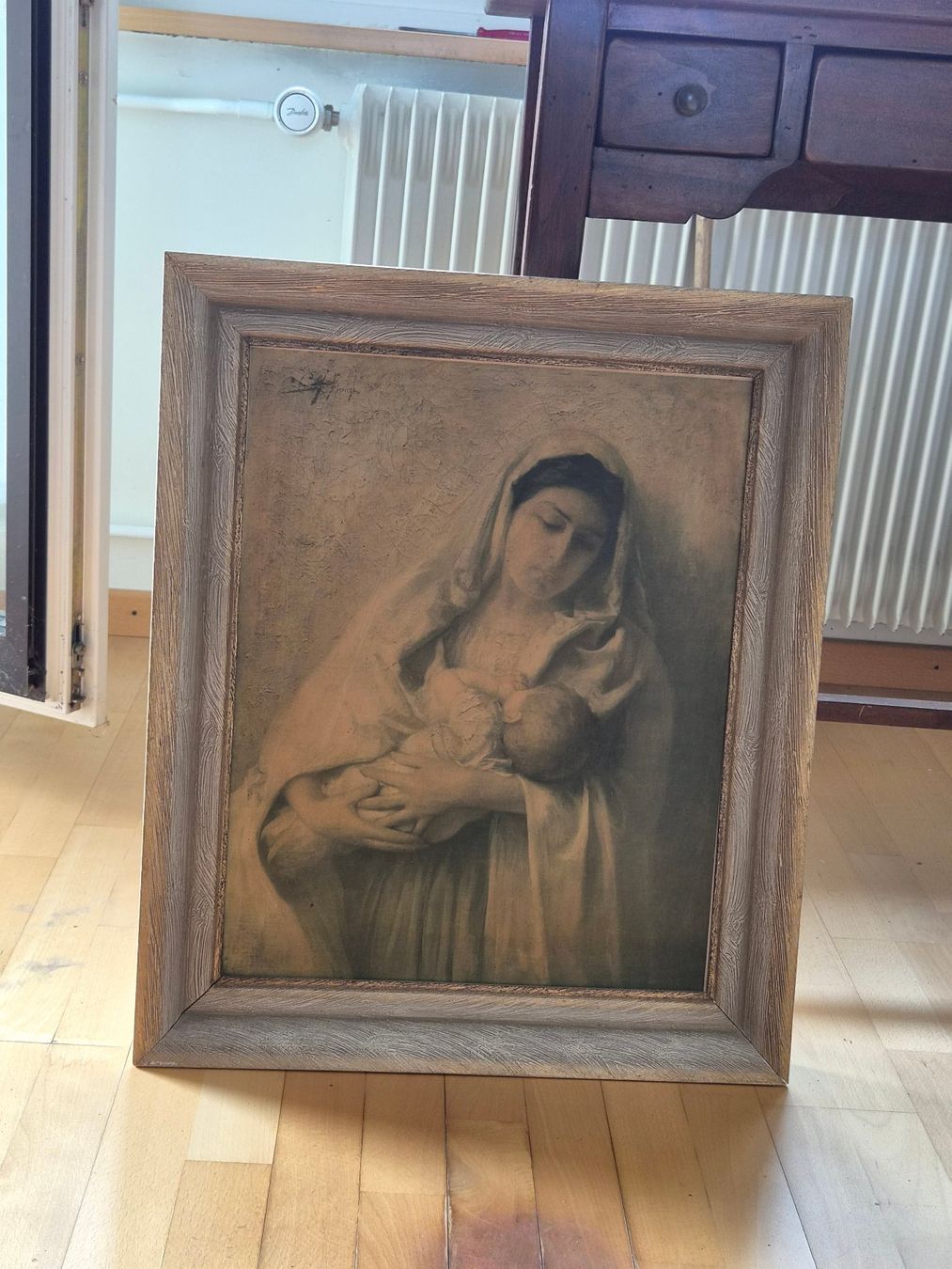 Dipinti: Oelbild Mutter mit Kind in Holzrahmen – Usato da Rorschach venduto da jana_94s