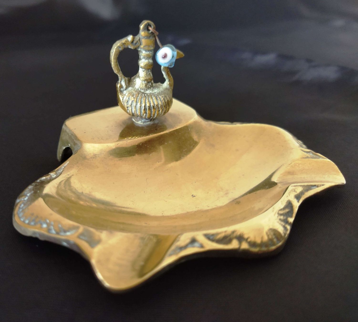 Portacenere: Aschenbecher aus Messing mit Nazar-Amulett – Nuovo (secondo la descrizione) da Zürich venduto da 1-2-3-Verkauft 6