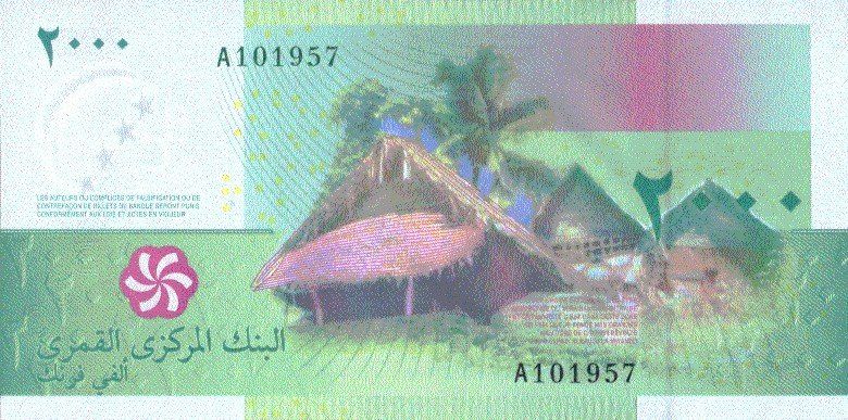 Banconote: Komoren 2000 Franc 2005 P-17a A-Präfix UNC – Nuovo (secondo la descrizione) da Schliern b. Köniz venduto da pizzitaxi 1