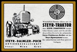 Blechschild-STEYR-DAIMLER-PUCH-AGRARSYSTEME
