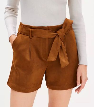 Trendige Wildleder-Shorts mit Gürtel Zara Gr. S