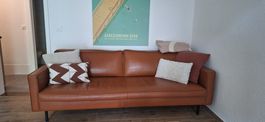 Interio Echtleder Sofa „Nora“ (Cognac / Tabakbraun)
